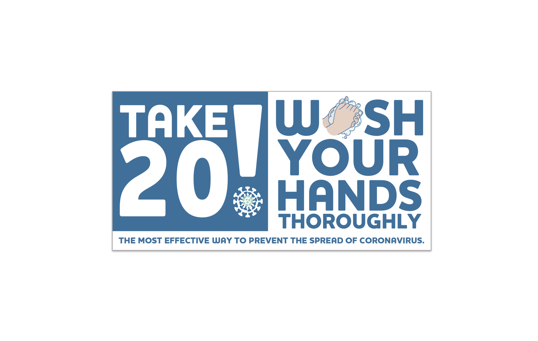 Take 20! Wash Your Hands Stickers