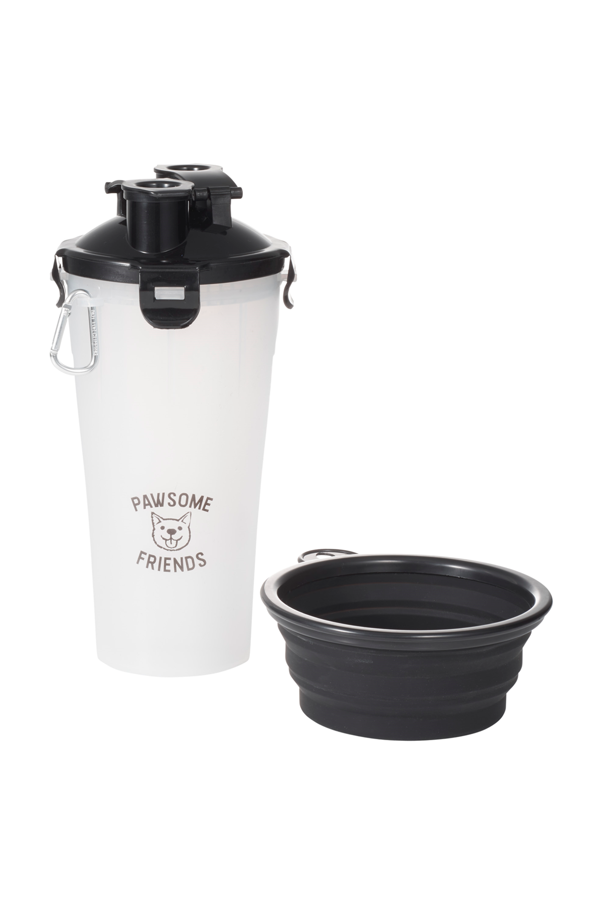 Dual Pet Food Carrier with Bowl