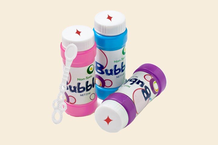 2 OZ. BUBBLES IMPRINTED ON CAP